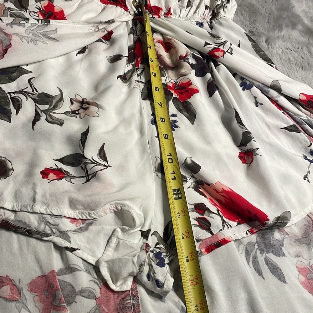 J for Justify Floral Off-Shoulder Jumpsuit - Red and White - Picture 7 of 10